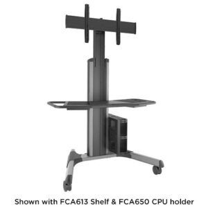 Large Fusion™ Manual Height Adjustable Mobile AV Cart