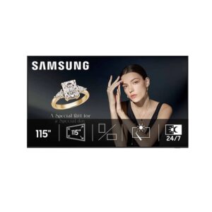 SAMSUNG QH115F-X 115inch Smart Signage UHD/4K 16:9 Smart Signage QLED Non-glare 700nits 60W Speakers Slim chassi DP 1.2 3xHDMI 2.0