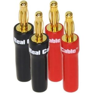 Комплект от 4 броя банан щекери - Real Cable B6035AS-2C/4PCS