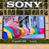 SONY Crystal LED CH Series видео стена на изложбен щанд с надпис „Crystal LED | CH Series | Large Format Display“