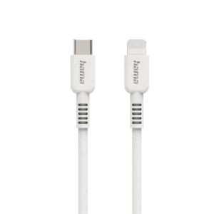 Кабел за зареждане HAMA "Eco", USB-C - Lightning, 1 м, 187284