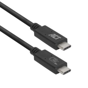 Кабел ACT USB-C - USB-C, 0.8 м / USB4, 40Gbps, 240W, сертифициран USB-IF
