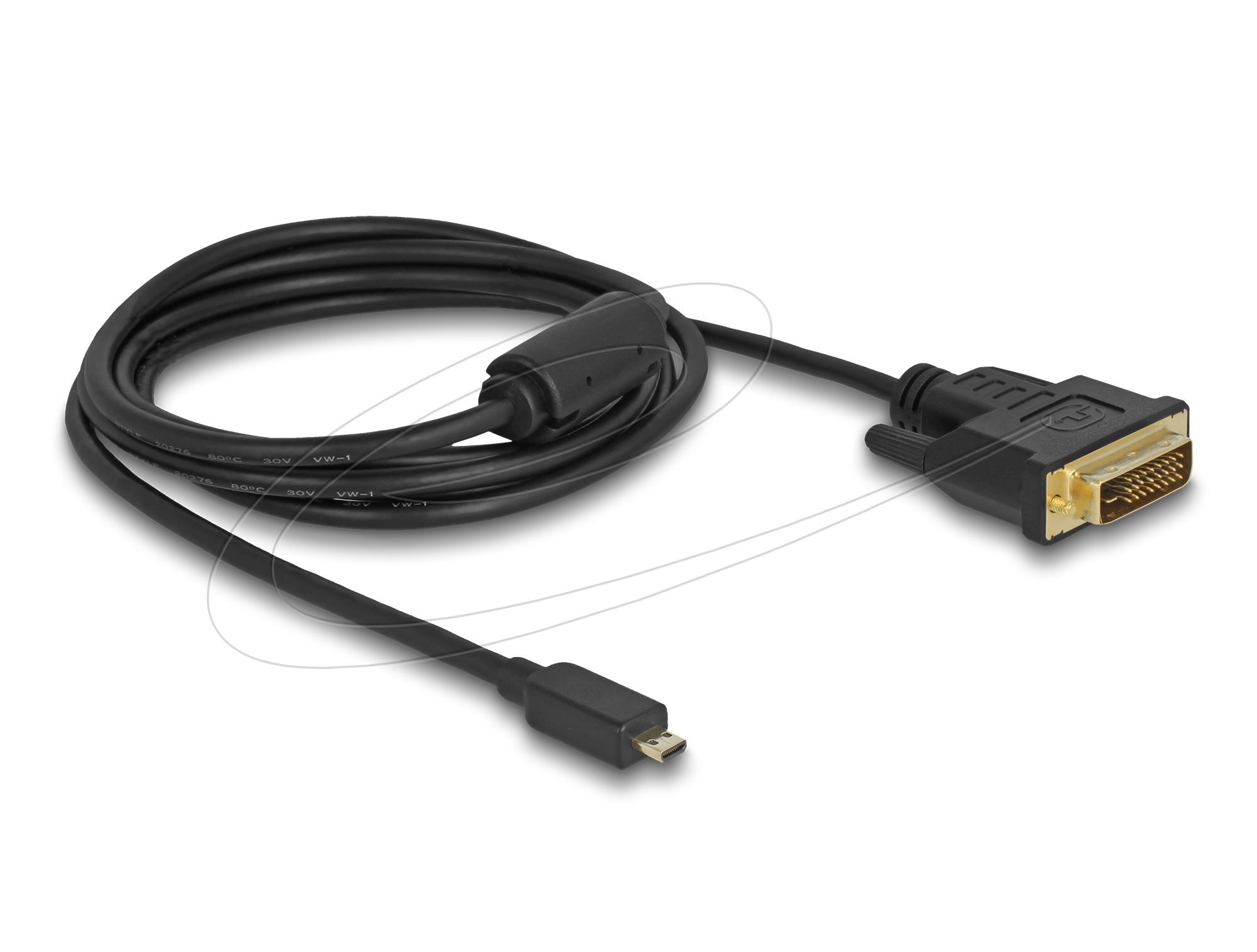 Delock кабел micro HDMI DVI-D 2m
