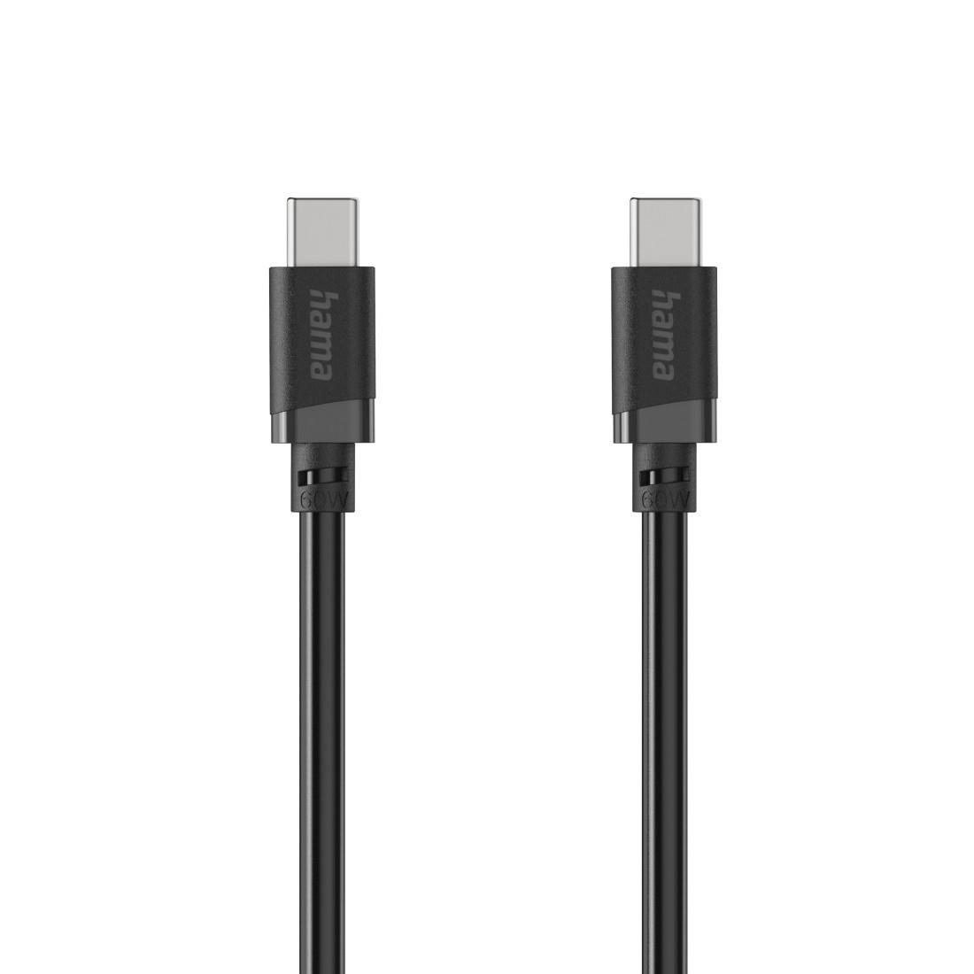 HAMA USB-C кабел 60W черен 1m