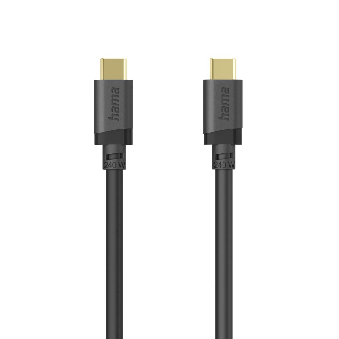 HAMA Кабел USB-C E-Marker чип USB 3.2 Gen1, 5 Gbit/s, 240 W, 1.5 м
