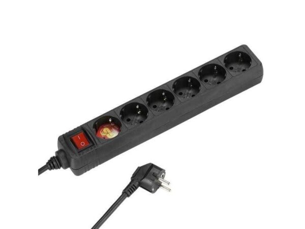 Vivanco 28261 Разклонител с 6 гнезда шуко с ключ 1.4 м