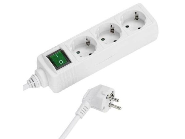 Vivanco 31044 Разклонител с 3 гнезда шуко с ключ 3 м