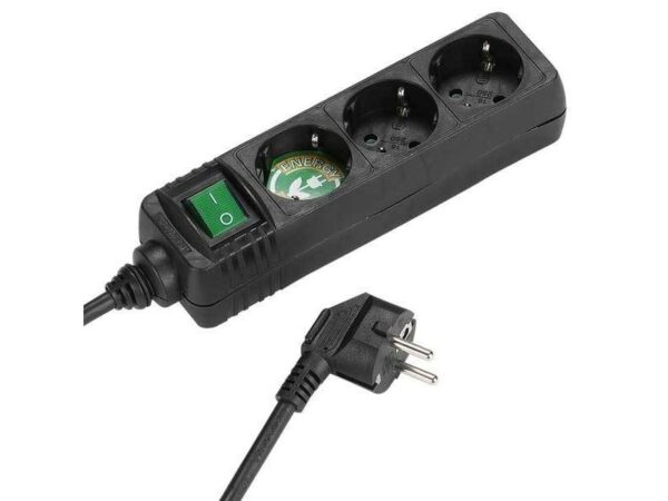 Vivanco 27015 Разклонител с 3 гнезда шуко с ключ 1.4 м