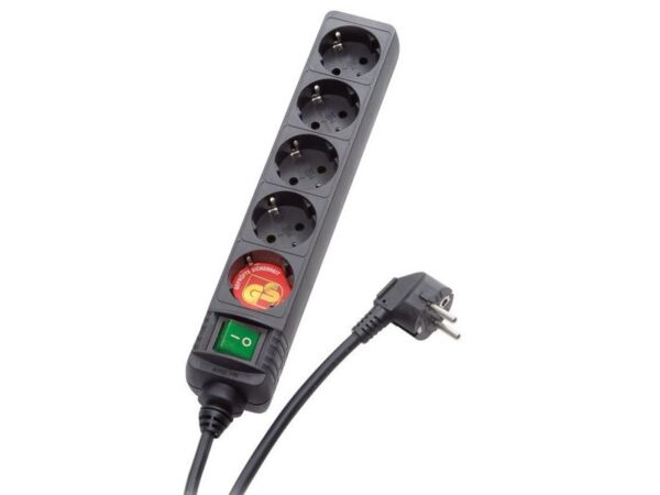 Vivanco 27017 Разклонител с 5 гнезда шуко с ключ 1.4 м