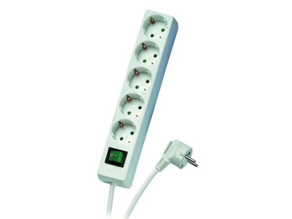 Vivanco 31045 Разклонител с 5 гнезда шуко с ключ 3 м