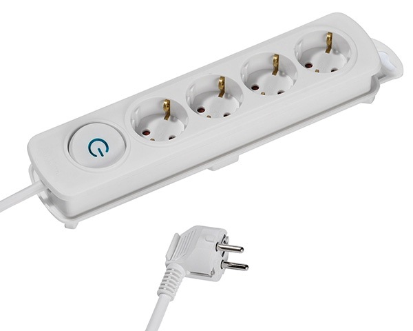 Vivanco 37646 Разклонител с 4 гнезда шуко с ключ 4 м