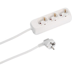 Vivanco 61152 Разклонител с 3-гнезда, бял 5м