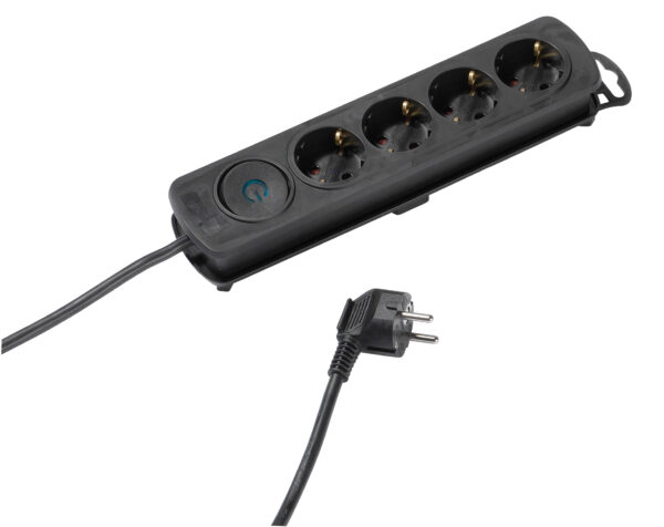 Vivanco 61171 Разклонител с 4 гнезда шуко с ключ 2,5 м