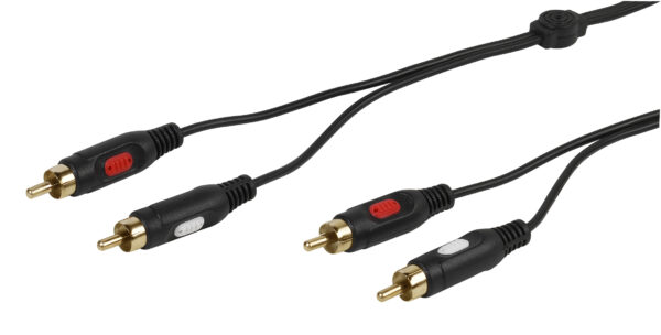 Vivanco 46010 кабел RCA -2xRCA М <-> 2xRCA М, 1,5м.Позлатени контакти