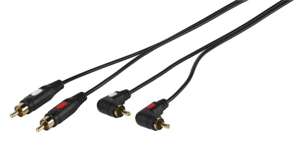 VIVANCO 46126 Кабел 2 x RCA M- 2 x RCA M ъглов
