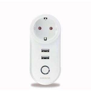 Marmitek 08519 POWER SI Интелигентен контакт Smart Wi-Fi | 240V | 15A | 3450W | 2x USB