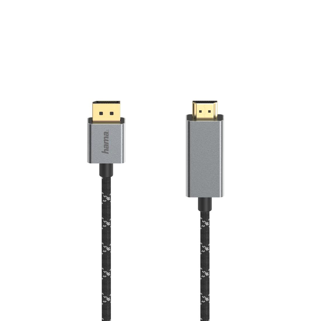 Кабел HAMA DisplayPort към HDMI 4K 1.5м